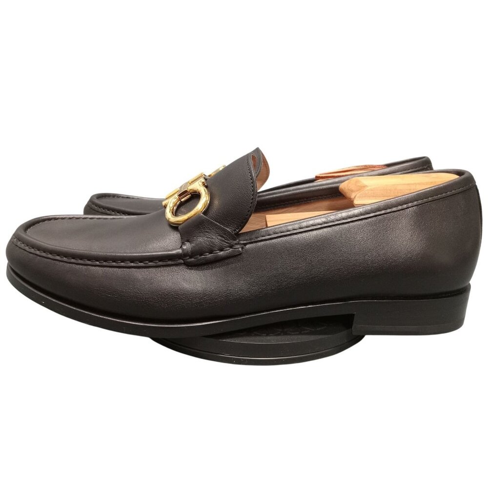 SALVATORE FERRAGAMO ITALY Rolo Black Leather Bit Loafer Mens 11.5 NEW IN BOX! - Picture 9 of 14